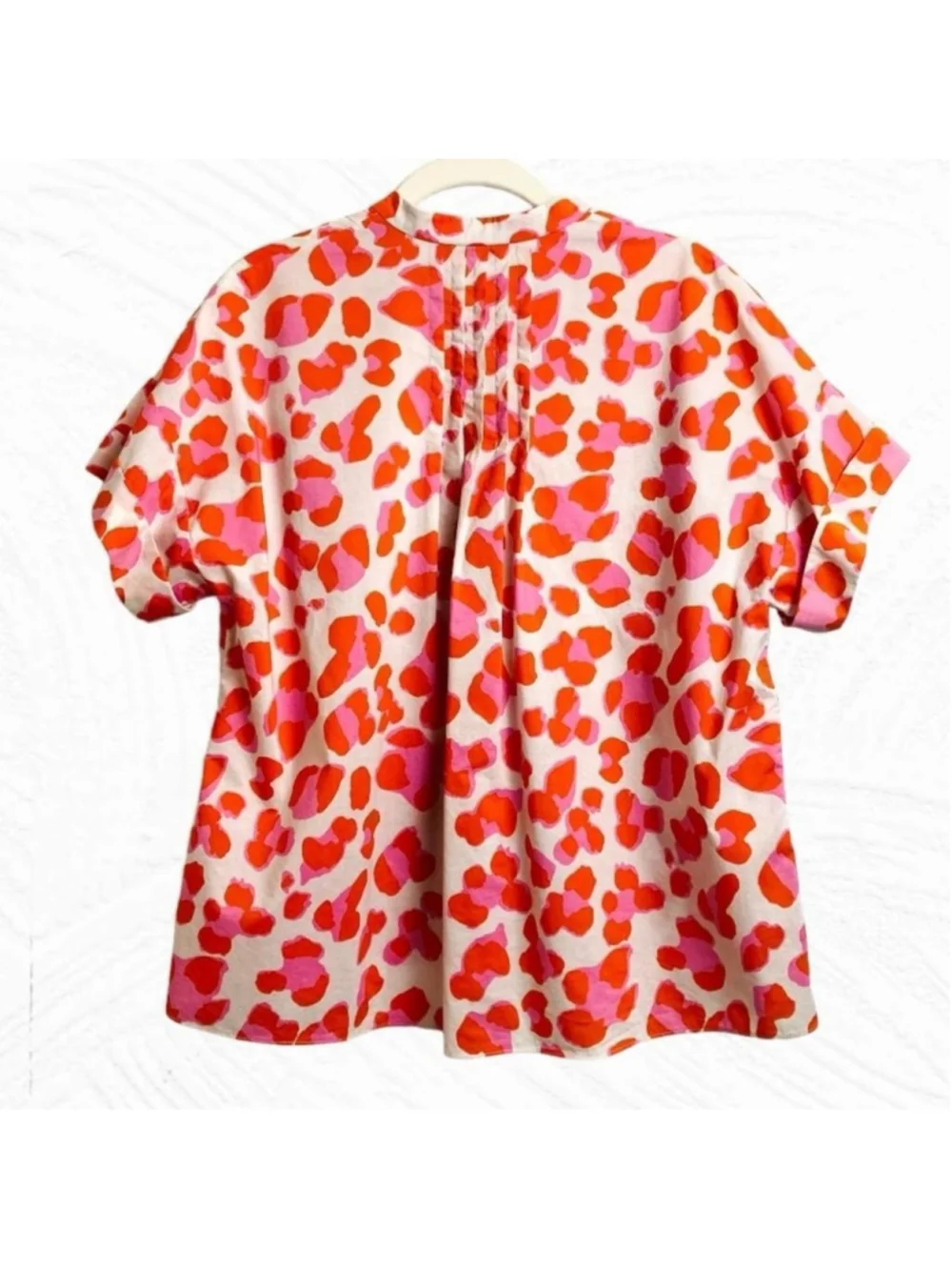 Diane Von Furstenberg Fiona Poplin Top S Short Sleeve Cottage Y2K indie - Picture 3 of 8